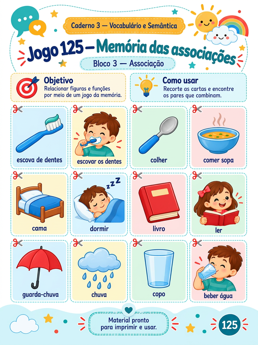 Página de exemplo do material de Fono Infantil 3